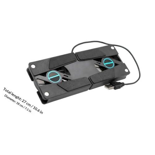 2pcs USB Laptop Cooling Pad Dual Fan Cooler Stand for Gaming Notebooks, Foldable Ventilated Cooler Suitable for Travel and Office Use