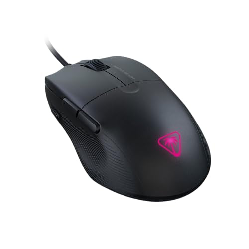 Turtle Beach Pure SEL Wired RGB Gaming Mouse for PC | Ultra-Lightweight, 8K DPI Optical Sensor, Mechanical Switches, Pretension System, Pure PTFE Glides, AIMO RGB Lighting, Black - color: Black