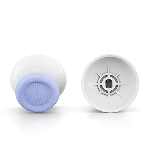 eXtremeRate Light Vight & White Dual-Color Replacement 3D Joystick Thumbsticks for PS5 Controller, Analog Thumb Sticks with Screwdriver for PS4 Slim Pro Controller - color: Light Violet White