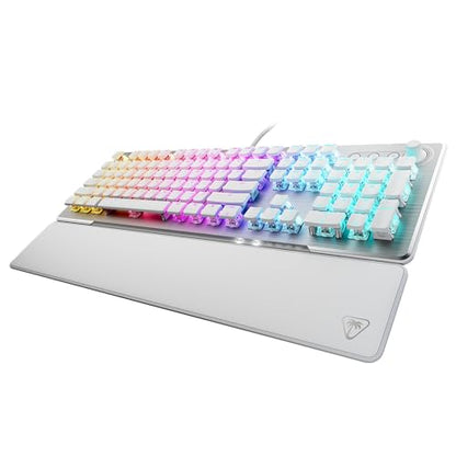 Turtle Beach Vulcan II Full-Size Mechanical RGB Gaming Keyboard | Titan Mechanical Switches, Customizable RGB Lighting, Detachable Palm Rest, Media Controls, Aluminum Top Plate, Numpad, White - color: White