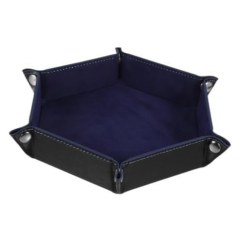 Kisangel Folding Pu Dice Tray Storage Box for Tabletop Games Dice Holder Design