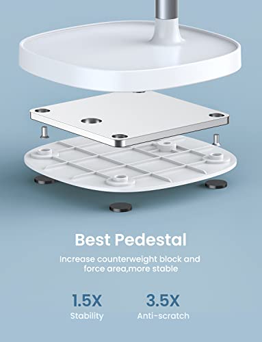 LISEN Phone Stand for Desk, Cell Phone Holder, White Gaming Accessories | Phone Stand White, Adjustable Phone Stand for Desk, Phone Stand, iPhone Stand Compatible with Switch iPad, 4-10 in Devices - color: White