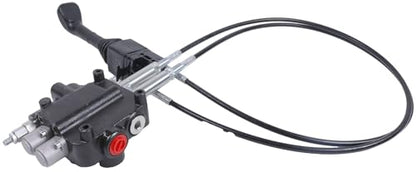 Solarhome Hydraulic Control Valve Kit,Cable Remote Control Valve Kit with 2 Spool Valve 80lpm/ 21gpm and 2 Cables Remote Joystick