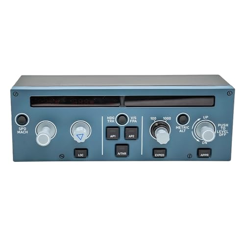 SYDYSOSO Cockpit Simulator 320 Series FCU-C, 1:1 Scale Flight Simulator Training-Inspired Control Panel, Metal Construction, USB Plug & Play, PC Compatible