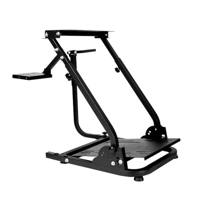 Hottoby Racing Steering Wheel Stand Foldable & Dual Shift Levers Fit for Logitech G25 G27 G29 G920 G923, for Thrustmaster T150 T248 T300 Multi-level Easy Storage & Install Cockpit,No Wheel & Pedals