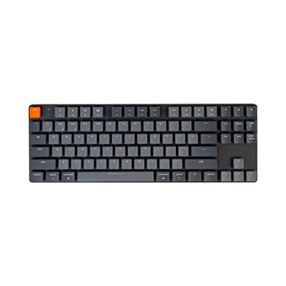 Keychron K1 SE, 87 Keys Ultra-Slim Wireless Bluetooth/USB Wired Mechanical Keyboard with White LED Backlit, Hot Swappable Low-Profile Gateron Mechanical Red Switch Compatible with Mac Windows - color: Low-Profile Gateron Red Switch