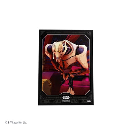 Star Wars Unlimited General Grievous Art Sleeves | Gamegenic Officially Licensed Pack of 60 Art Sleeves and 1 Clear Sleeve, Optimized Size for TCG and LCG Games - style: General Grievous