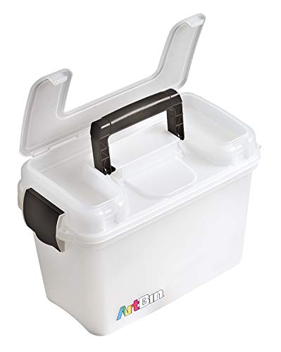 ArtBin 8408AB Sidekick Carrying Case, Portable Art & Craft Organizer with Handle, [1] Plastic Storage Case, Translucent, 8408AB - size: Standard