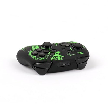 Wolf Controller Skin Cover for NS Switch Pro Controller, RALAN 1 controller skin+4 Customised Thumb Grips Caps Accessories - color: Wolf Green