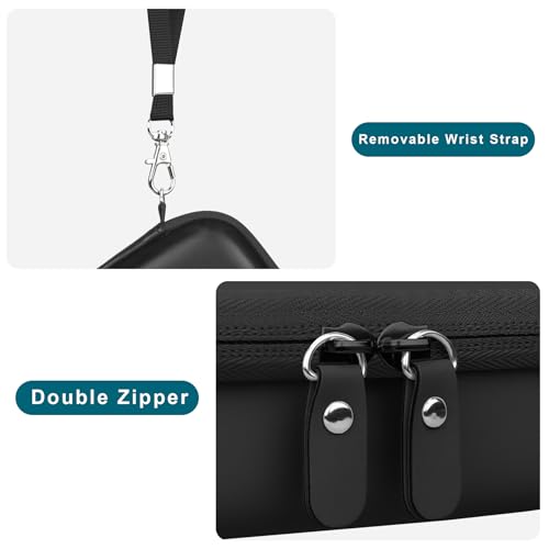 Canboc Hard Case for Kodak PIXPRO Friendly Zoom FZ55 / FZ45 / FZ53 16MP Digital Camera, Mesh Pocket fits SD Card, USB Charging Adapter, USB Cable, Black - color: Black
