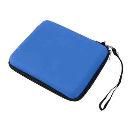 Carrying Case for 2DS Console and Accessories, Hard Shell Protective Travel Case, with 8 Game Slot and Inner Pocket, Wrist Strap (Blue) - color: Blue