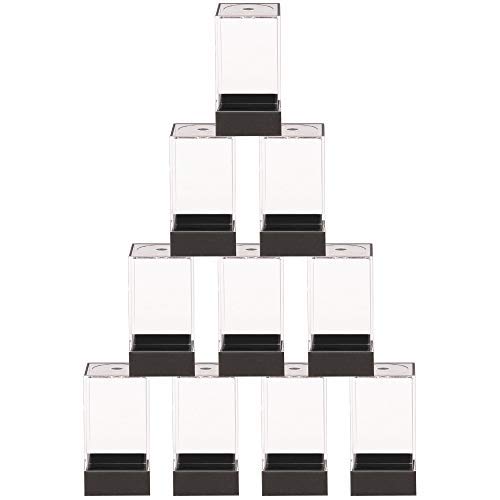Wiz Dice - Dice Boxes - Clear Acrylic Display Box for Storage of Figurines, Collectibles, DnD Dice Set, Other Valuables - 1.43" x 1.43" x 1.75" - 10 ct - size: Large