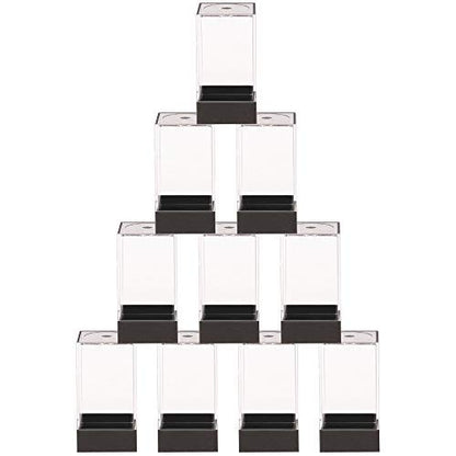 Wiz Dice - Dice Boxes - Clear Acrylic Display Box for Storage of Figurines, Collectibles, DnD Dice Set, Other Valuables - 1.43" x 1.43" x 1.75" - 10 ct - size: Large