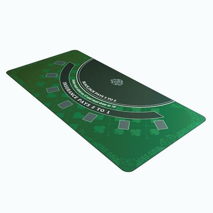 Bullets Playing Cards, Blackjack Mat, Non-Slip, Durable, Easy-to-Clean Surface, Perfect for Home or Casino Use - size: 75" x 35" (190.5 x 89cm)
