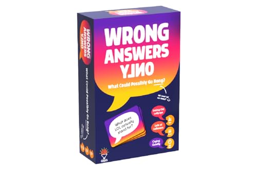 Gray Matters Games Wrong Answers Only: The Ultimate Adult Party Game – A Fun, Competitive Group Guessing Game for 8 Players, Ages 14 and Up – Perfect for Game Nights