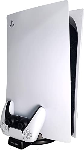 Hawksbill PS5 2 in 1 Console stand and Dual charging station, DualSense, Fast Charging for Playstation 5 Controllers