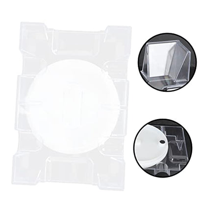 VANZACK Rotating Poker Card Stand with Tray Clear Plastic Storage Rack for Organizing Easy to Clean for Game Supplies