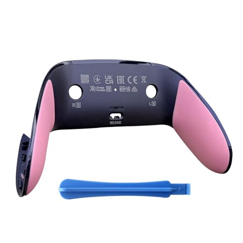 Repair Front & Back Cover for PS5 for DualSense Edge Controller, Replacement Shell with Soft CD Rubber Grip, Snap-On Design to Fix Peeling & Yellowing, Pink 1 PC s Players