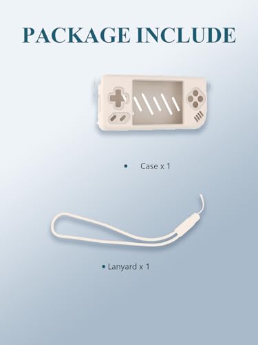 Silicone Case for Anbernic RG28XX Retro Video Handheld Game Console 2.83-inch,Full Body Soft Silicone Handheld Game Console Drop-Proof Protector Case with Shockproof,Non-Slip,Anti-Collision,Cream. - color: Cream