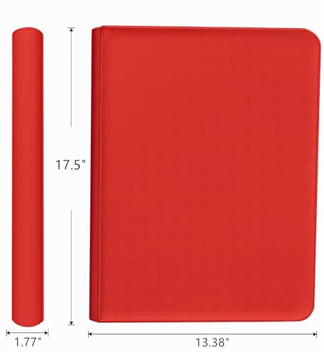 1000+ Pockets Trading Card Binder, 16 Pocket Ringless Side Loading Card Holder Album, Trading Card Album Fit for YuGiOh, MTG, TCG, Game Cards, Sports Cards, Business Cards (Red) - color: Red
