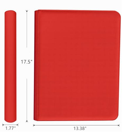 1000+ Pockets Trading Card Binder, 16 Pocket Ringless Side Loading Card Holder Album, Trading Card Album Fit for YuGiOh, MTG, TCG, Game Cards, Sports Cards, Business Cards (Red) - color: Red