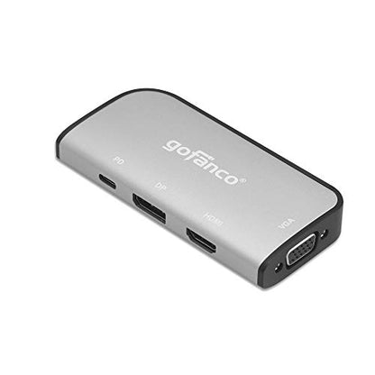gofanco 4K 60Hz USB-C MST Hub with 3 Displays (USBCMST3VID) | USB-C to Up to 3 Displays HDMI/DisplayPort/VGA, 100W PD Charging, Thunderbolt 3 & 4 Compatible, Windows Only, No macOS - style: 4K 60Hz Triple