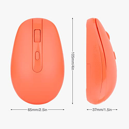Rii Wireless Mouse RM700 2.4G Silent Mouse WIith USB Nano Receiver for Laptop,PC,Mac,Chromebook,Windows (Orange) - color: ORANGE