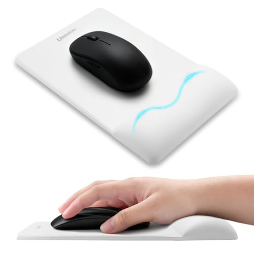 univo colors Mini Size Mouse Pad for Business Trips and Travel,Premium PU Material,Ergonomic Design,Smooth Mouse Operation with Hard Plate,Reduces Fatigue(White) - color: Mini_white, style: Mini Mouse Pad