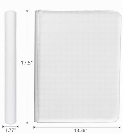 1000+ Pockets Trading Card Binder, 16 Pocket Ringless Side Loading Card Holder Album, Trading Card Album Fit for YuGiOh, MTG, TCG, Game Cards, Sports Cards, Business Cards (White) - color: White