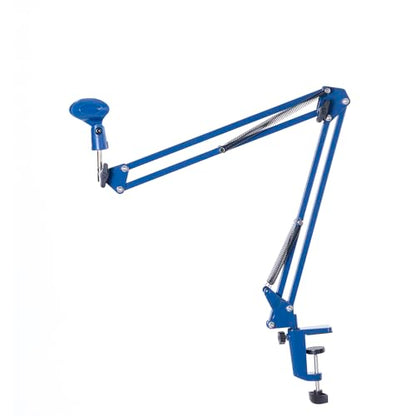 Desktop Microphone Boom Arm, Blue | Heavy Duty, Adjustable, Metal Mic Stand - color: Blue