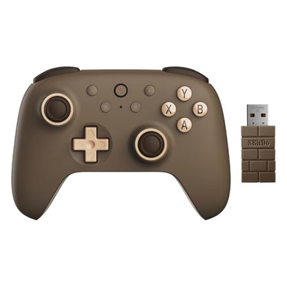 AKNES 8BitDo Ultimate 2C Wireless 2.4G Controller for Windows PC & Android | Gamepad with Hall Effect Joysticks and Hall Triggers, 1000Hz Polling Rate, Remappable L4/R4 Bumpers - Brownie - color: Brownie