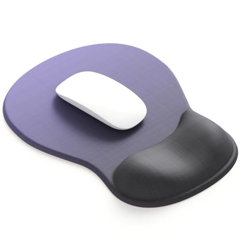 ErgoComfort Gel Wrist Rest Mouse Pad-Ergonomic Office Mousepad with Wrist Support-Non-Slip, Design Desk Accessories Mat for Home&Game Decor (06Deep Violet) - color: 06Deep Violet