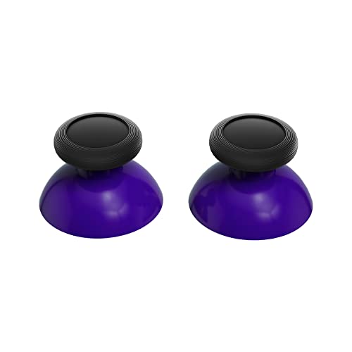 eXtremeRate Purple & Black Custom 3D Joystick Thumbsticks with Cross Screwdriver, Replacement Analog Thumb Sticks for Nintendo Switch Pro Controller - color: Black & Purple