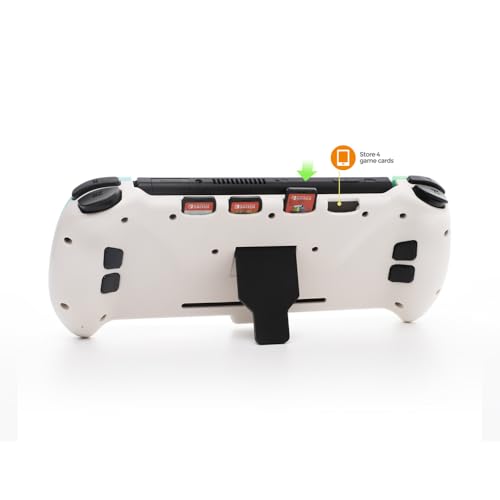 DOBE - Eggshell Controller Gripcon Switch Controller for Handheld Mode, Ergonomic Controller for Nintendo Switch with 6-Axis Gyro, Dual Motor Vibration, Compatible with All Games of Switch, Blue and Green - color: BLUE&GREEN