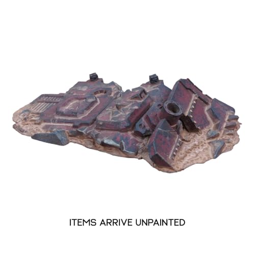 Tabletop Terrain Destroyed Grimdark Tanks - Sci-Fi Grimdark Tanks for Tabletop Wargaming 28mm 32mm