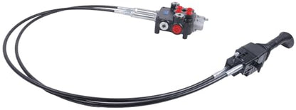Solarhome Hydraulic Control Valve Kit,Cable Remote Control Valve Kit with 2 Spool Valve 80lpm/ 21gpm and 2 Cables Remote Joystick