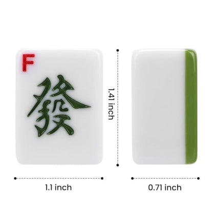 Mahjong Set, 146pcs Chinese Mahjong Tile Set Quality Mahjong Tiles | 1.4" Large Tile with Exquisite Storage Box Easy to Carry, Instruction Included Mah Jongg Sets for Family & Friends Gatherings - size: Home