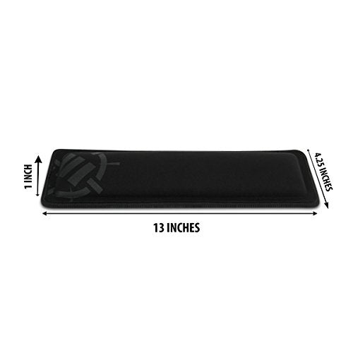 ENHANCE Compact Bluetooth Keyboard Wrist Rest Pad with Soft Memory Foam Support for Bluetooth Keyboards - Anti-Fray Stitching, Non-Slip Base, Gaming Wrist Rest Decal - Thick 1 inch Padding - color: Compact Keyboard Wrist Rest