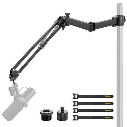 Microphone Boom Arm Attachment, Additional Desk Mic Arm Add-On for Mic Stand Riser, Overhead Microphone Arm for Shure SM7B Blue Yeti HyperX QuadCast S and More