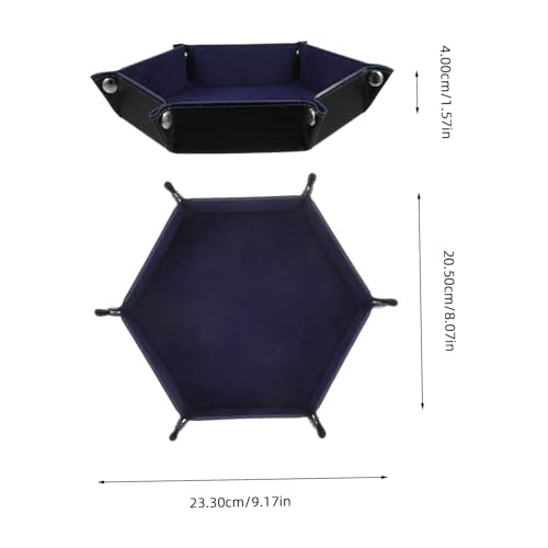 Kisangel Folding Pu Dice Tray Storage Box for Tabletop Games Dice Holder Design