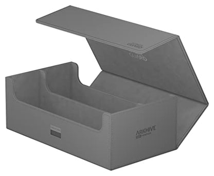 Ultimate Guard Arkhive 800+, Deck Case for 800 Double-Sleeved TCG Cards, Grey, Compatible with Boulders, Magnetic Closure & Microfiber Inner Lining - color: Grey, size: 800+