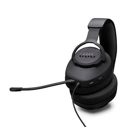 JBL Quantum 100M2 Wired Gaming Headset, Detachable Mic - Black | Memory Foam Ear Cushions And 3.5 Mm Jack Work With PC, PlayStation, Xbox, Nintendo Switch For Immersive PC Gaming Sessions - color: Black