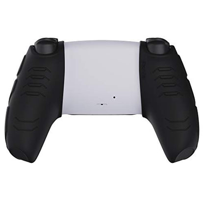 PlayVital Mecha Edition Black Ergonomic Soft Controller Silicone Case Grips for ps5, Rubber Protector Skins with Thumbstick Caps for ps5 Controller - Compatible with Charging Station - color: Black