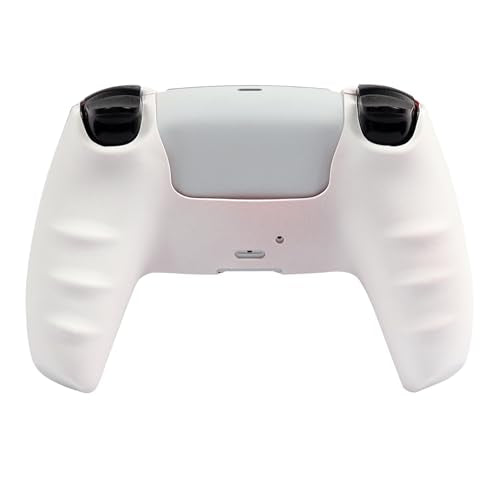 RALAN Dragon Controller Skin Silicone for PS5, Non-Slip Grip Cover Protector Compatible with PlayStation 5 Controllers with 2 Thumb Grip Caps - color: white Red thick dragon