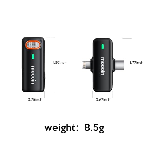 Wireless Lavalier Microphone with AI Noise Reduction & Voice Changer-Plug-and-Play, Mini Portable, Wireless Transmission for iPhone/Android Vlogging, Interviews & Live Streaming - color: M3