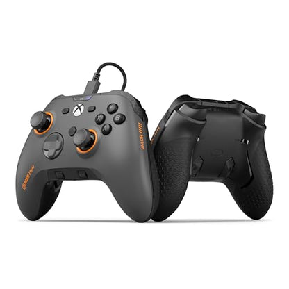 SCUF VALOR PRO Wired Performance Xbox Controller – Customizable Back Paddles, Instant Triggers, Hall Effect Thumbsticks, Audio Controls, Xbox Series X|S, Xbox One, Windows PC – Steel Gray - color: Steel Gray