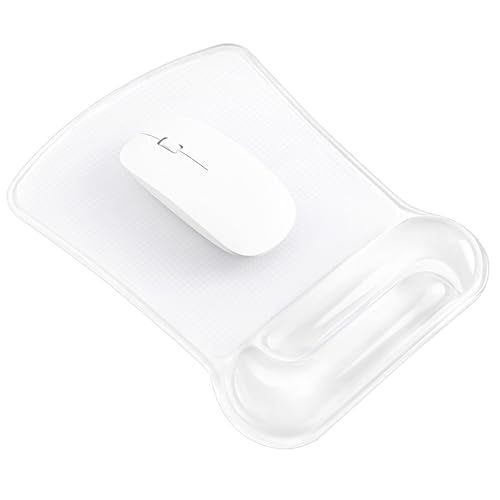 Ospelelf Clear Gel Mouse Pad with Wrist Rest, Ergonomic Cushioned Support for Typing, Relief Carpal Tunnel, Wrist Pain, Easy to Clean & Cooling, Comfort for Office, Computer, Programmer, Gamer - color: Clear, style: Mouse Pad