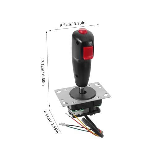 MOBUTOFU Flight Joystick Controller for PC - Vibrating Flight Stick - Microswitch Arcade Joystick - Airplane Simulator Controls for PC Gaming DIY Arcade Machines