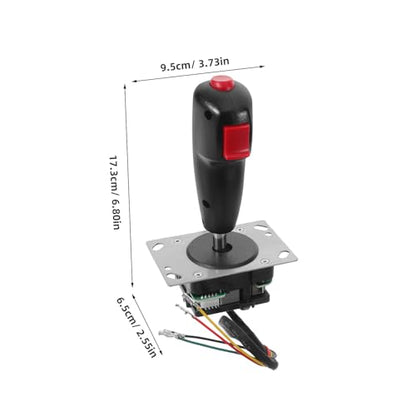 MOBUTOFU Flight Joystick Controller for PC - Vibrating Flight Stick - Microswitch Arcade Joystick - Airplane Simulator Controls for PC Gaming DIY Arcade Machines