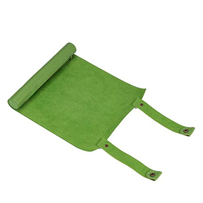 Cusdie 2 in 1 Dice Rolling Mat & Zippered Dice Holder DIce Tray- Compatible with DND Polyhedral Dice (Green) - color: Green